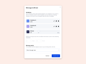 2024'te E-posta Teslimatınızı Artırmanın 6 Yolu 3 email ab testi